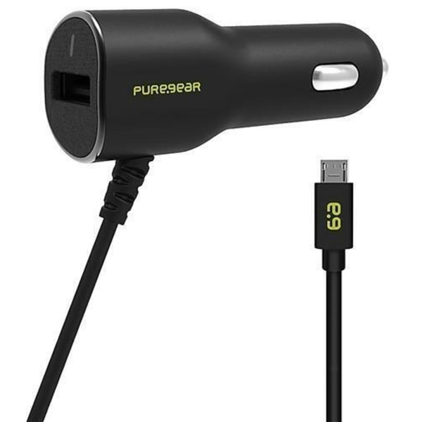 Pure Gear autolaturi 3.4A Micro-USB, musta