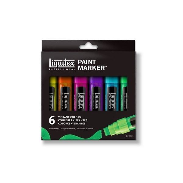 LIQUITEX Paint Marker Wide Vibrant 6pcs