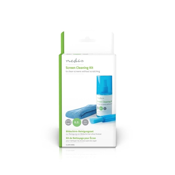 Nedis Skärm rengörning | Spray | 200 ml | Dator / Läsplatta / Smartphone / Tvskärm | Torkare ingår