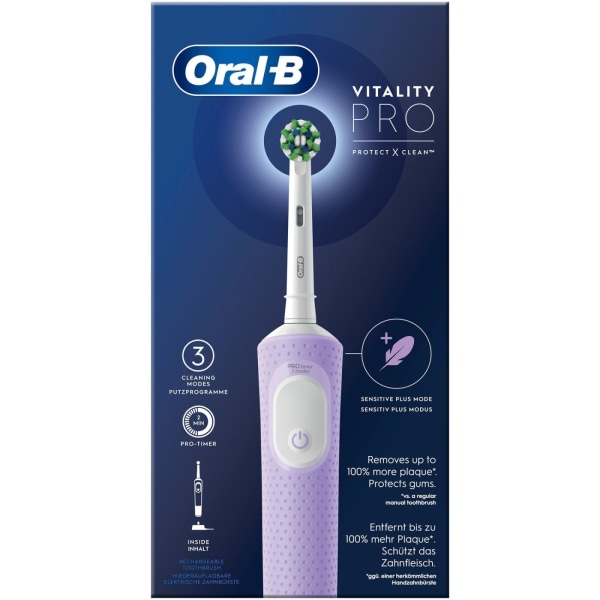 Oral B Eltandborste Vitality Pro Lilac CA HBOX