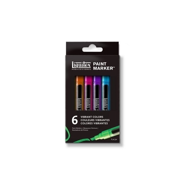 LIQUITEX Paint Marker Fin 6 Set Vibrant