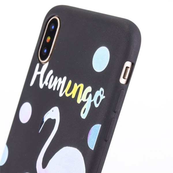 Baksideskal till iPhone X/XS, Flamingo Svart