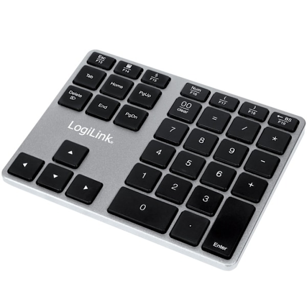 LogiLink Trådlöst numeriskt tangentbord Aluminium, Sort