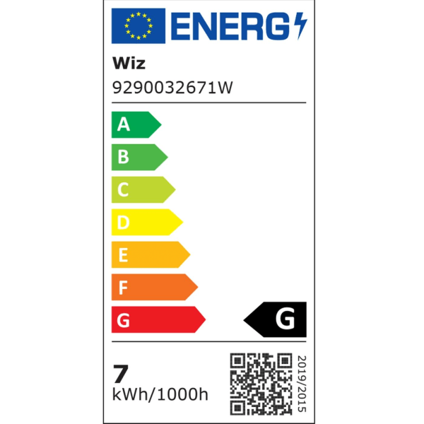 WiZ älylamppu, E27, A60, RGB, Wi-Fi, 2200-6500 K, 470 lm, kirkas, 1 kpl