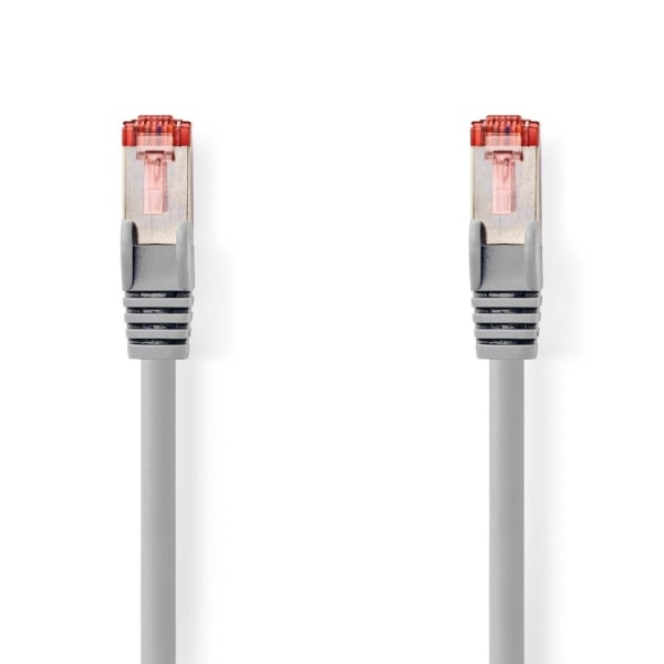 Nedis CAT6 Nätverkskabel | RJ45 hane | RJ45 hane | S/FTP | 7.50 m | Rund | LSZH | Grå | Label