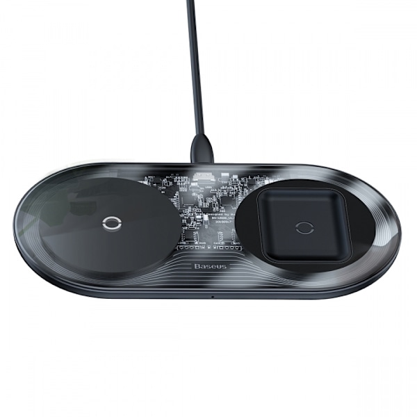Baseus wireless charger 2-in-1 18W, Transparent Sort