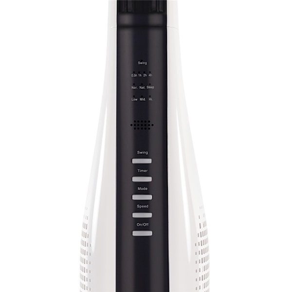 NORDIC HOME 2-i-1 Tornfläkt med luftcirkulator, 3 hastigheter, 40W, timer, vit