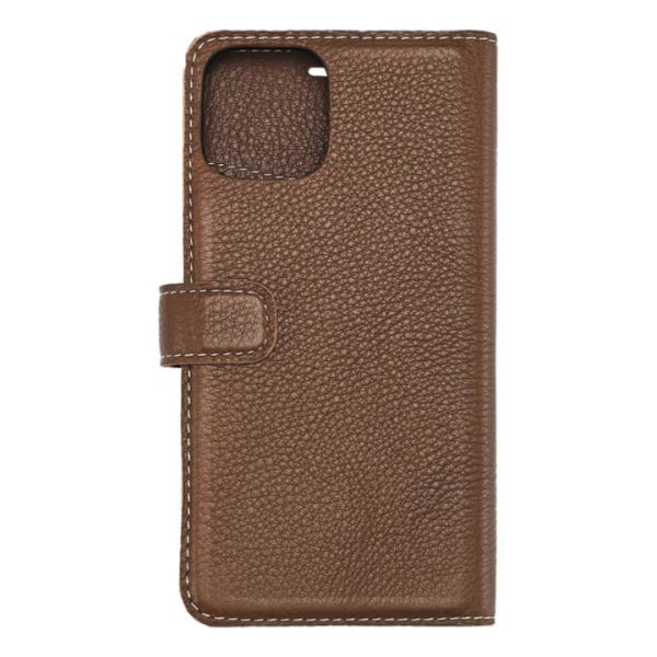 Essentials iPhone 11, Läder wallet avtagbar, brun Brun