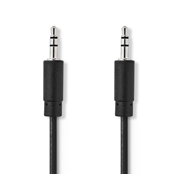 Nedis Stereoäänikaapeli | 3.5 mm uros | 3.5 mm uros | Niklattu | 5.00 m | Pyöreä | Musta | Laatikko