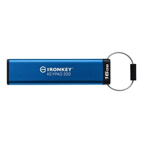 Kingston USB-minne 16GB IronKey Keypad 200, FIPS 140-3 Lvl 3 (Pe