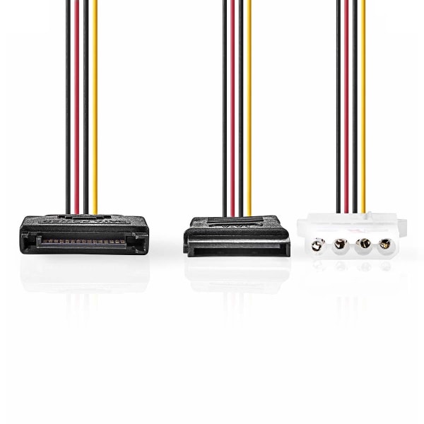 Nedis Intern Strömkabel | SATA 15-Pin Hane | Molex Hona / SATA 1