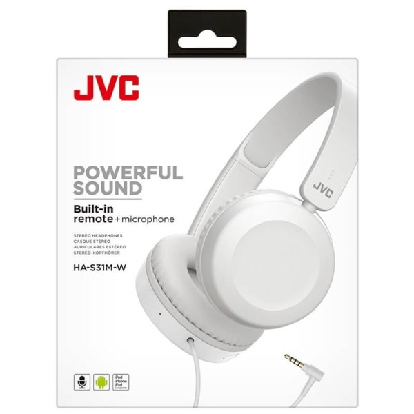 JVC Hovedtelefon HAS31 On-Ear Hvid Vit