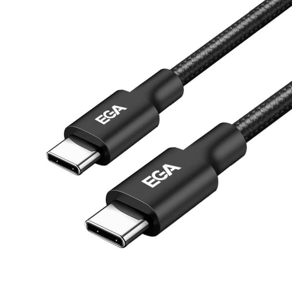 Pikalataus USB-C ja USB-C 6A 240W, 2 m, musta