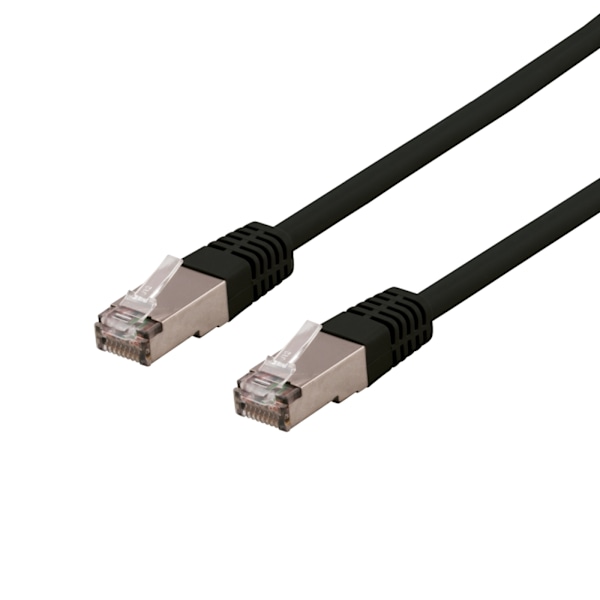 DELTACO S/FTP Cat6 laitekaapeli, Delta-sert., LSZH, 7m, musta