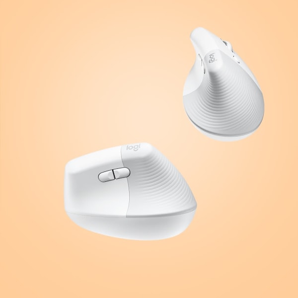 Logitech Lift for Mac Vertical Ergonomic Mouse, Off-White/Pa