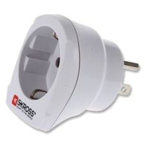 SKROSS Europe to USA travel adapter, 15A, 110-125V, white