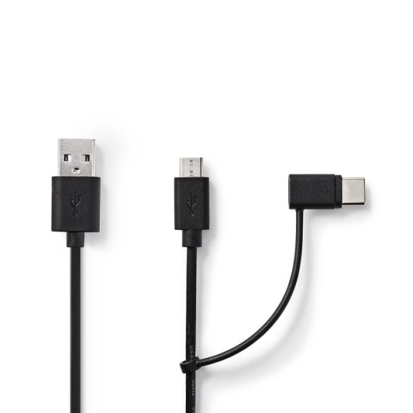 Nedis 2 in 1 -kaapeli | USB 2.0 | USB-A-uros | USB Micro-B Uros / USB