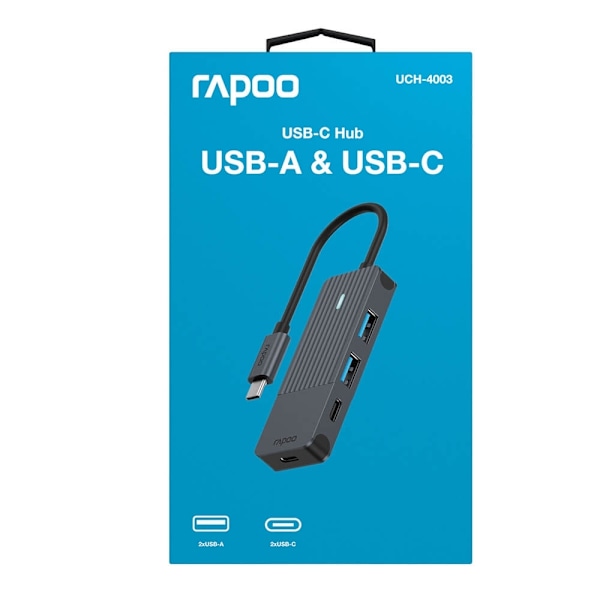 Rapoo USB-C Hub UCH-4003 USB-C to USB-A & USB-C Hub