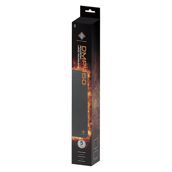 DELTACO GAMING DMP460 L Mousepad, 450x400, sydda kanter, svart