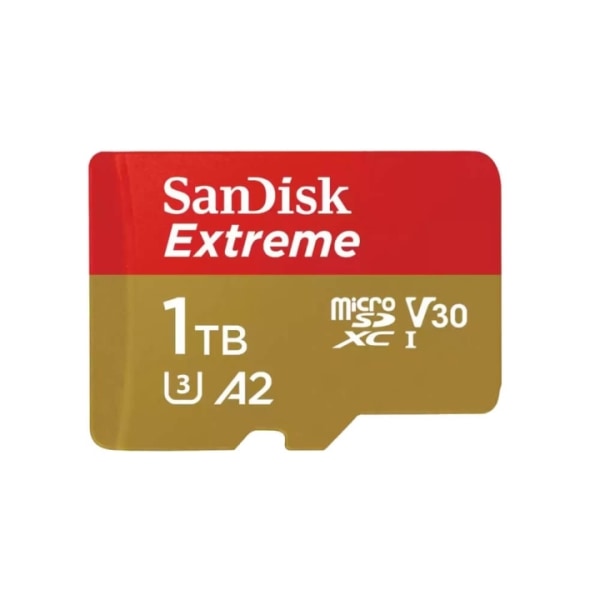 SanDisk MicroSDXC Extreme 1TB 190MB/s A2 C10 V30 med Adapter