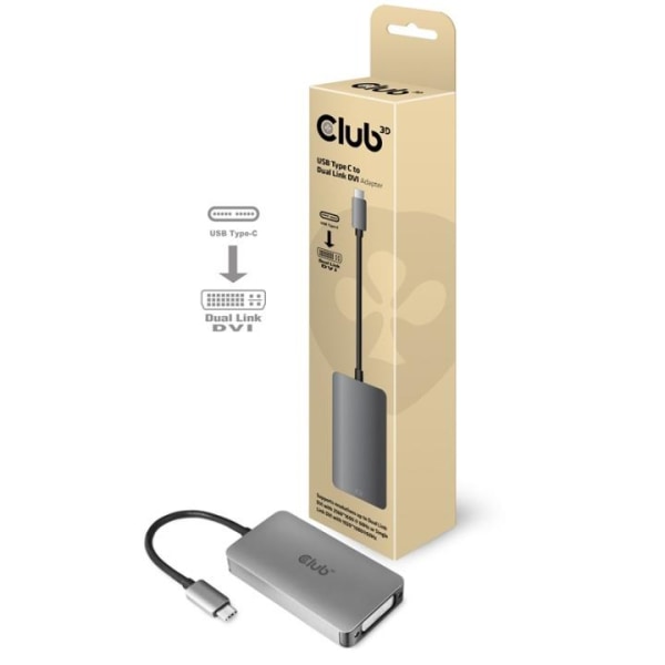 CLUB3D cac-1510 USB C DVI-D Dual link Grå