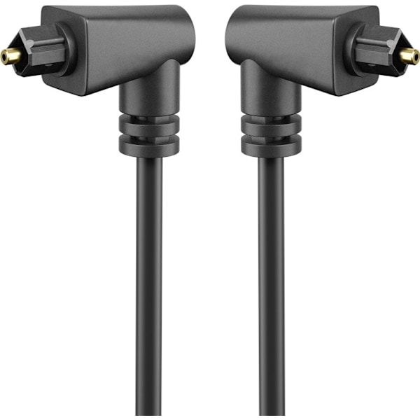 Goobay TOSLINK-kabel 2-faldigt vinklad och roterbar 90° TOSLINK-plugg > 90° TOSLINK-plugg, 1 m