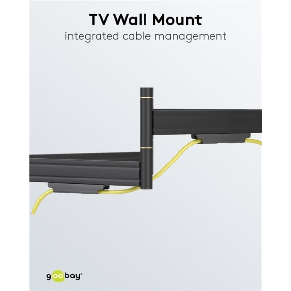 Goobay Tv-vægbeslag Pro FULLMOTION (L) wide Range til tv-apparater fra 37 til 70 tommer (94-178 cm), fuldt bevægelig (drejelig og vippelig) op til 70