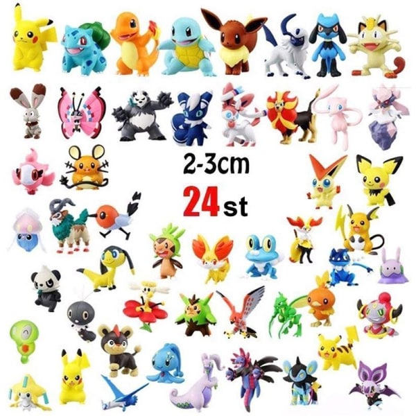 24st söta och färgglada pokémonfigurer