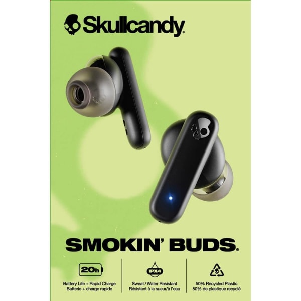 SKULLCANDY Headphone Smokin Buds True WirelessIn-Ear Black Svart