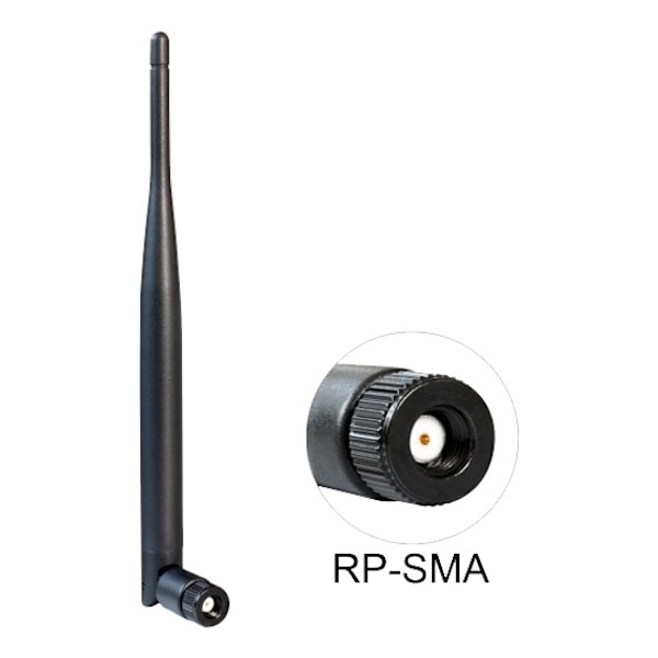 Delock WLAN 802.11 ac/a/b/g/n Antenna RP-SMA plug 4 - 5 dBi omnidirect
