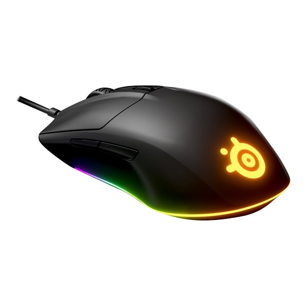 SteelSeries Rival 3 - Optisk Gamingmus med RGB-belysning, Svart