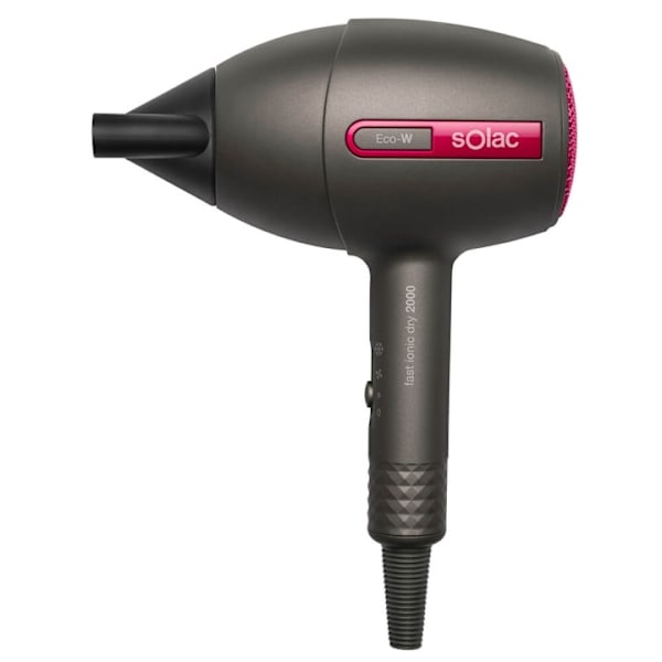 SOLAC Hårtørrer Fast Ionic Dry 2000 Grå, Metallic