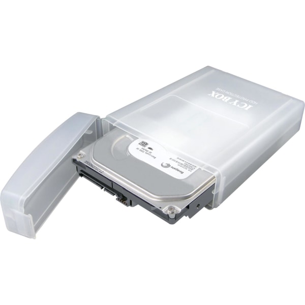 ICY BOX förvaringsbox för 3,5 HDD, skyddar mot stötar, damm, vät