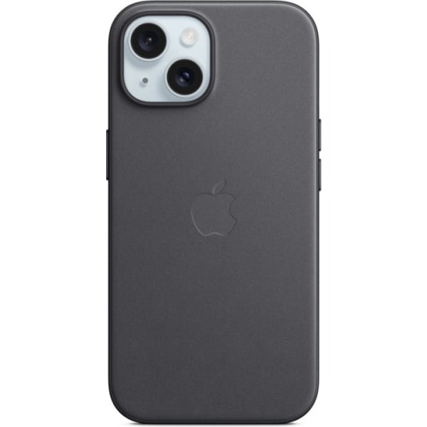 Apple iPhone 15 FineWoven etui med MagSafe, sort Svart