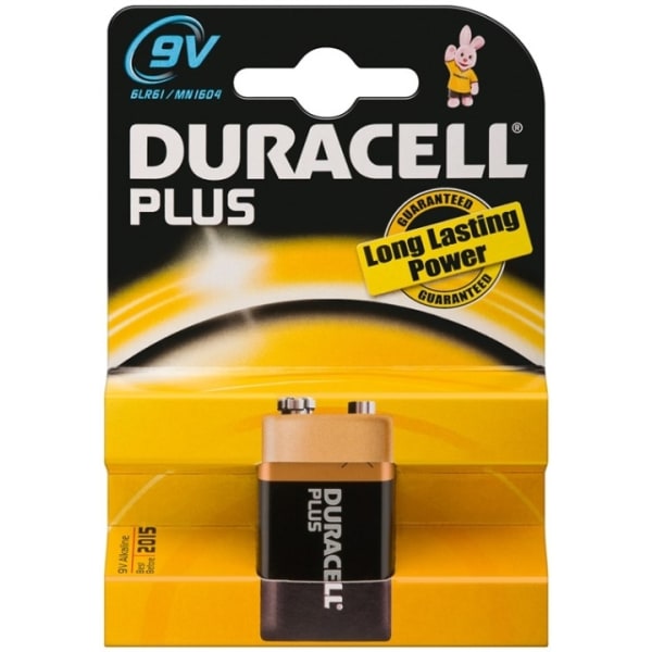 Duracell 6LR61/6LP3146/9 V Block (MN1604) batteri, 1 st. blister