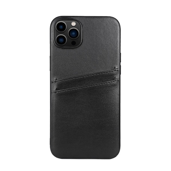 Buffalo Back cover PU 2 card iPhone 14 Plus 6,7" Black Svart