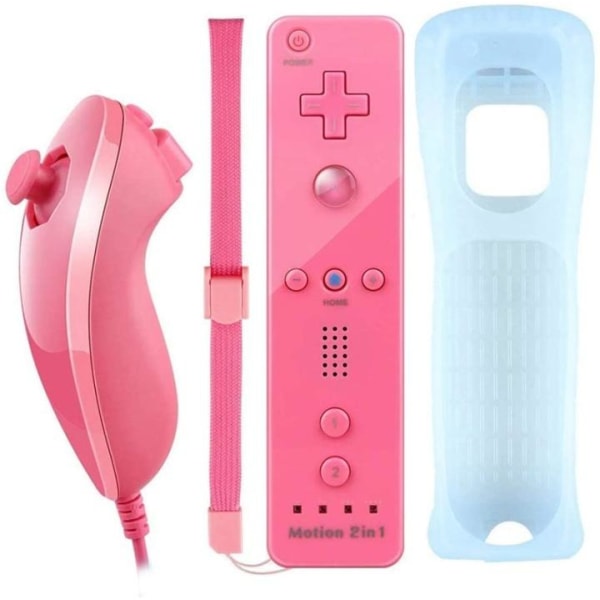 Remote Plus + Nunchuck til Wii-Wii U, Rosa
