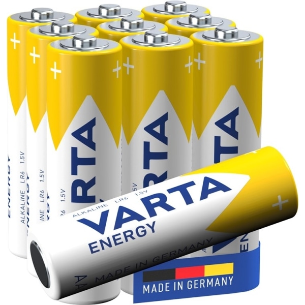 Varta LR6/AA (Mignon) (4106) batteri, 10 st. i box alkaliskt manganbatteri, 1,5 V