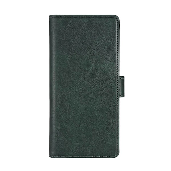 Essentials Samsung Galaxy A53 PU wallet, detach,3 cards,Green Grön