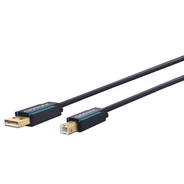 ClickTronic Adapterkabel från USB-A till USB-B 2.0 Premiumkabel