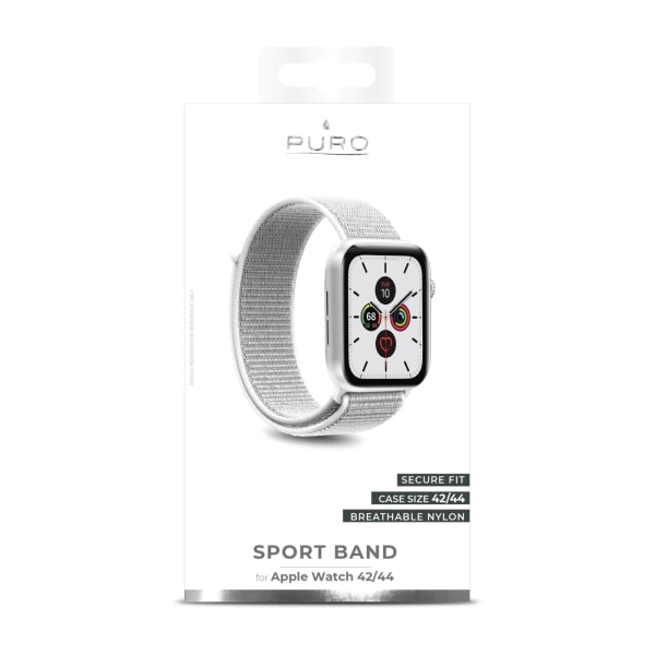 Puro Apple Watch Band, 42-44 mm, S/M & M/L, Nylon, Hvid