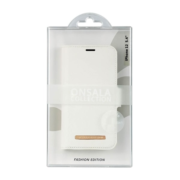 Onsala Mobilfodral Saffiano White - iPhone 12 Mini Vit