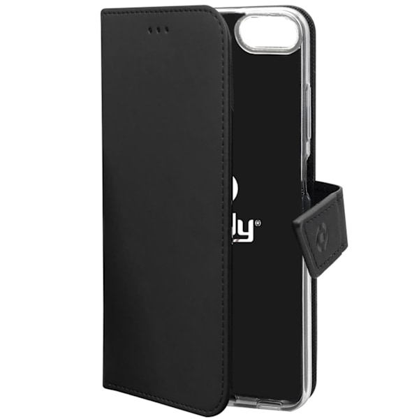 Celly Wallet Case iPhone 7 Sv/Be Svart