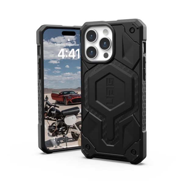 Urban Armor Gear iPhone 15 Pro Max Monarch Pro  - Carbon Fiber Svart