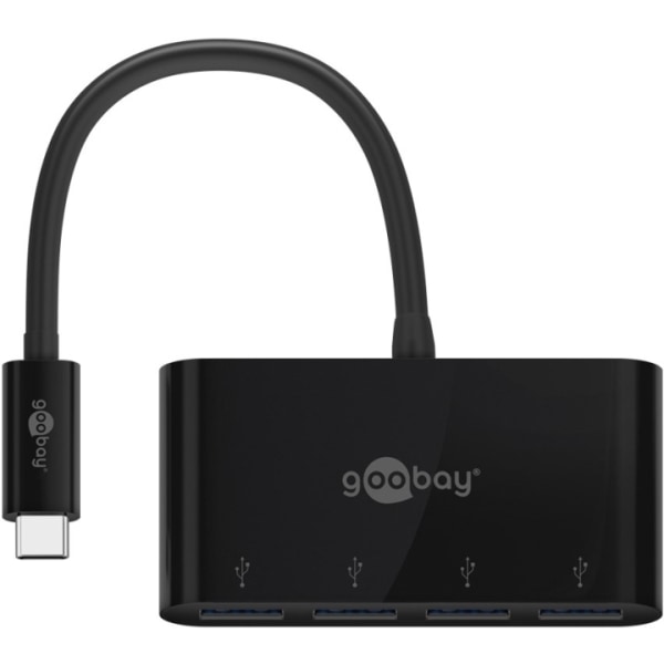 Goobay 4-vejs USB-C™ multiport adapter samtidig tilslutning af 4x