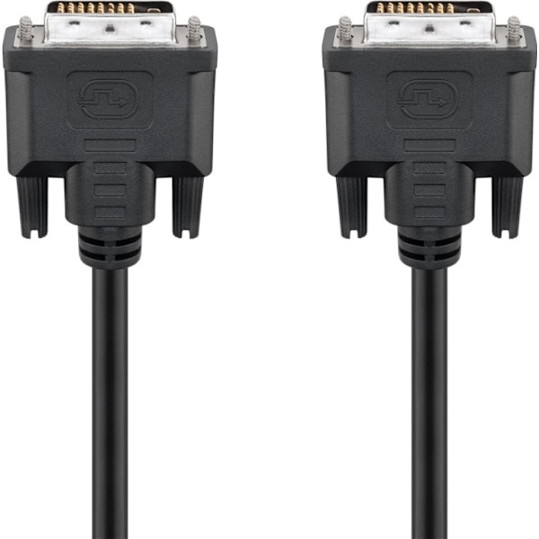 Goobay DVI-D Full HD-kabel Dual Link, Nickel DVI-D-kontakt Dual Link (24 + 1 pin) > DVI-D-kontakt Dual Link (24 + 1 pin), 2 m
