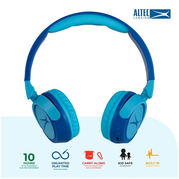Altec Lansing Kids Headphone Wireless 2in1 On-Ear Blue Blå