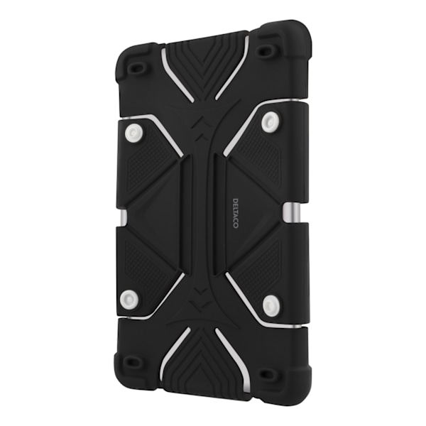 Deltaco Case in silicone for 7-8"" tablets, stand, black Svart