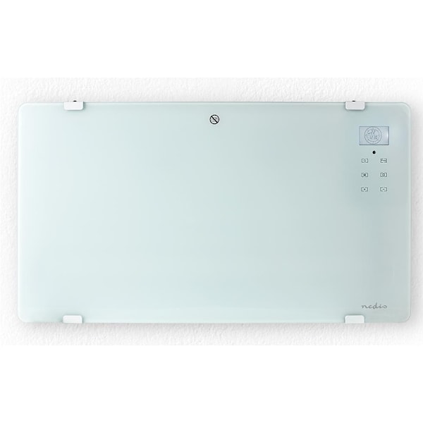 Nedis SmartLife Elradiator | Wi-Fi | Velegnet til badeværelse | Glas panel | 2000 W | 2 Varmeindstillinger | LED | 15 - 35 °C | Justerbar termostat |