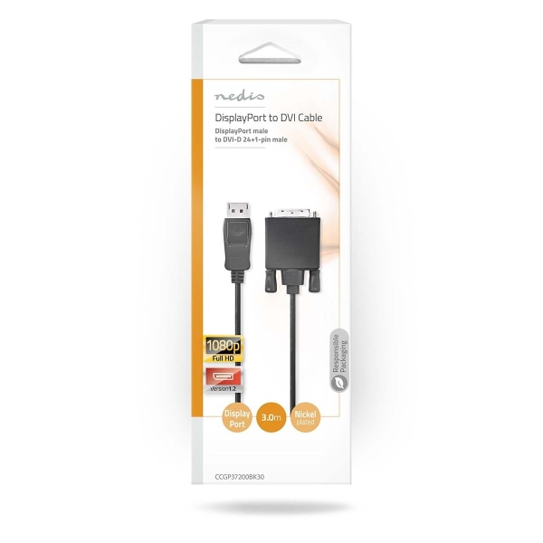 Nedis Displayport-kabel | DisplayPort Hane | DVI-D 24+1-Pin Hane